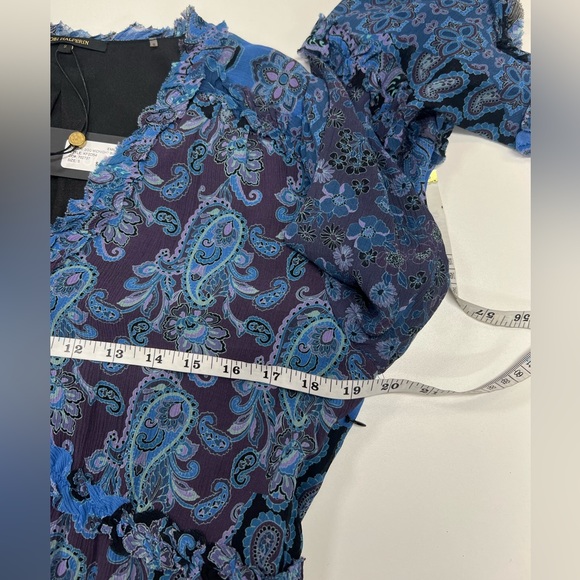 Kobi Halperin Emilee Patchwork Print Dress in Midnight Blue New With Tags Small - Picture 7 of 13